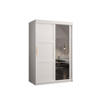 SCHWEBETÜRENSCHRANK 200/120/62 2-türig - Goldfarben/Weiß, Holz/Kunststoff (120/200/62cm) - Abiks Möbel