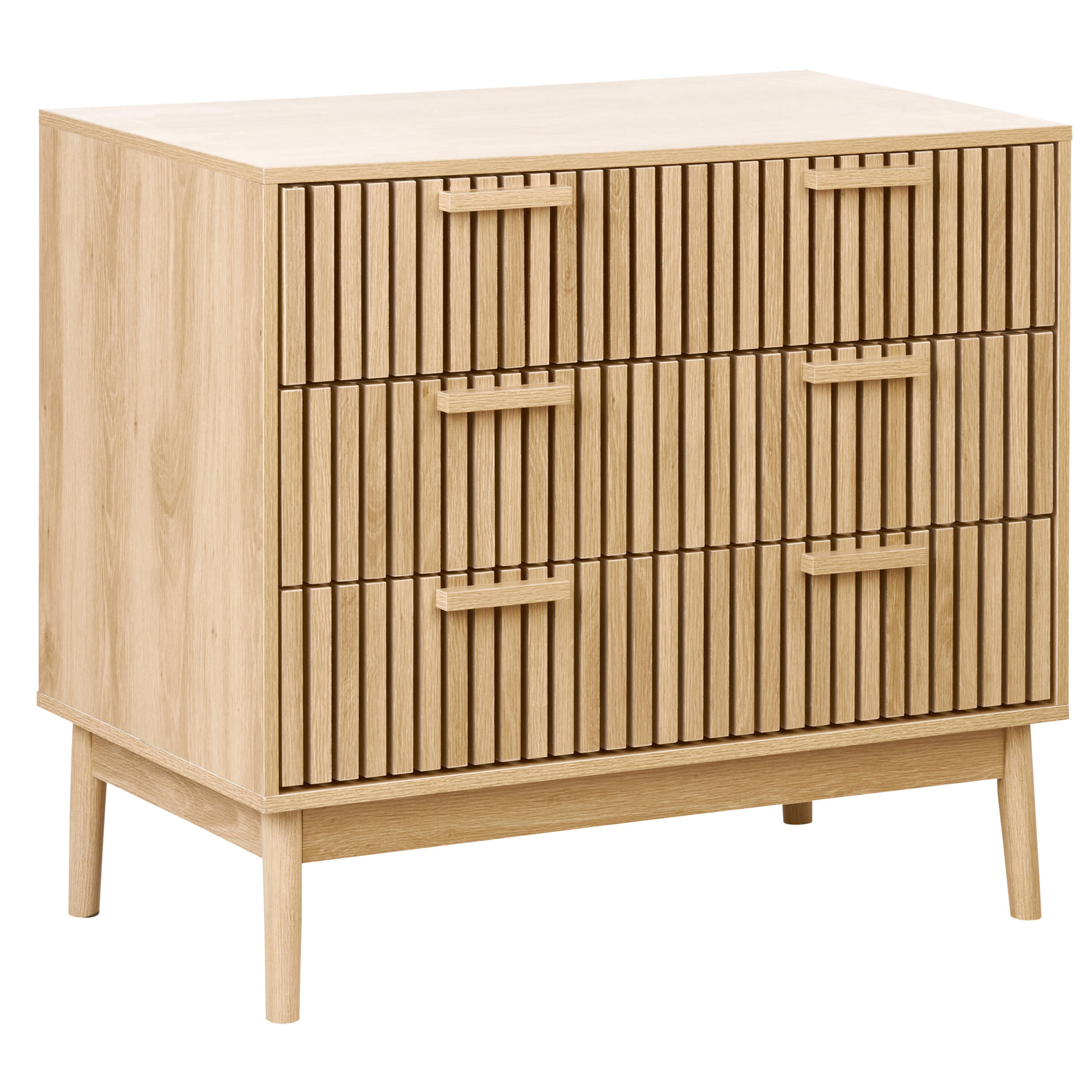KOMODA s 3 zásuvkami Světle hnědá Lynwood - hnědá, kompozitní dřevo (90/79/49cm) - Beliani