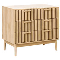 KOMODA s 3 zásuvkami Světle hnědá Lynwood - hnědá, kompozitní dřevo (90/79/49cm) - Beliani