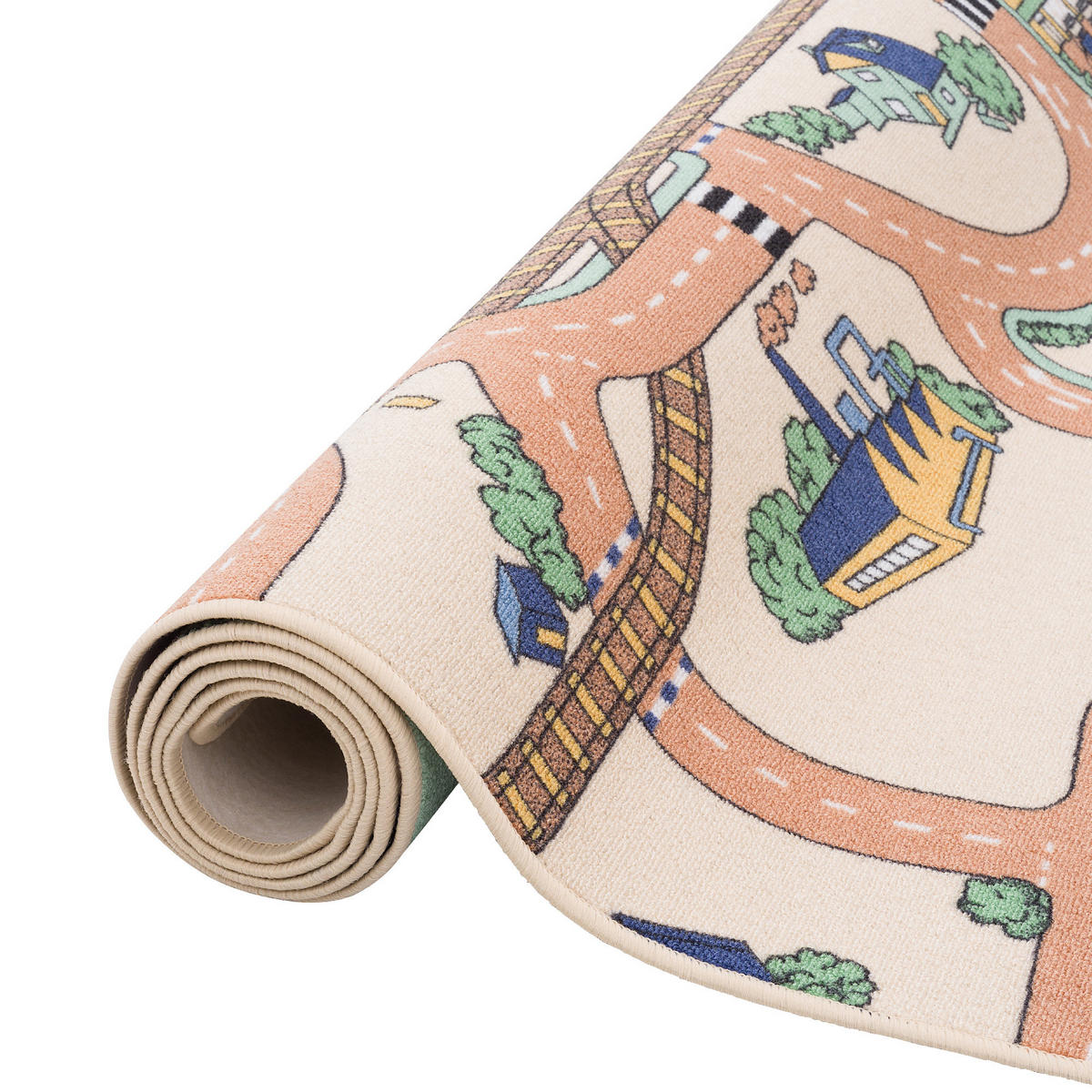 KINDER SPIEL STRASSENTEPPICH - Mintgrün, Textil (200/200cm) - Snapstyle