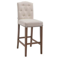 BARHOCKER Stoff creme - Creme/Naturfarben, Holz/Textil (42/113/57cm) - CLP