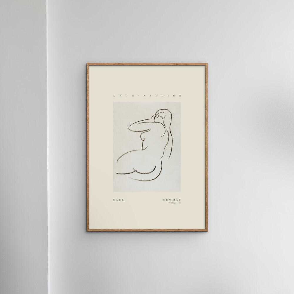 POSTER mit Rahmen Arch Atelier - Carl Newman 01 - Eichefarben/Naturfarben, Holz/Papier (50/70cm) - Poster&Frame