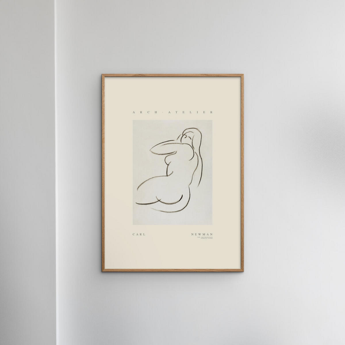 POSTER mit Rahmen Arch Atelier - Carl Newman 01 - Eichefarben/Naturfarben, Holz/Papier (50/70cm) - Poster&Frame