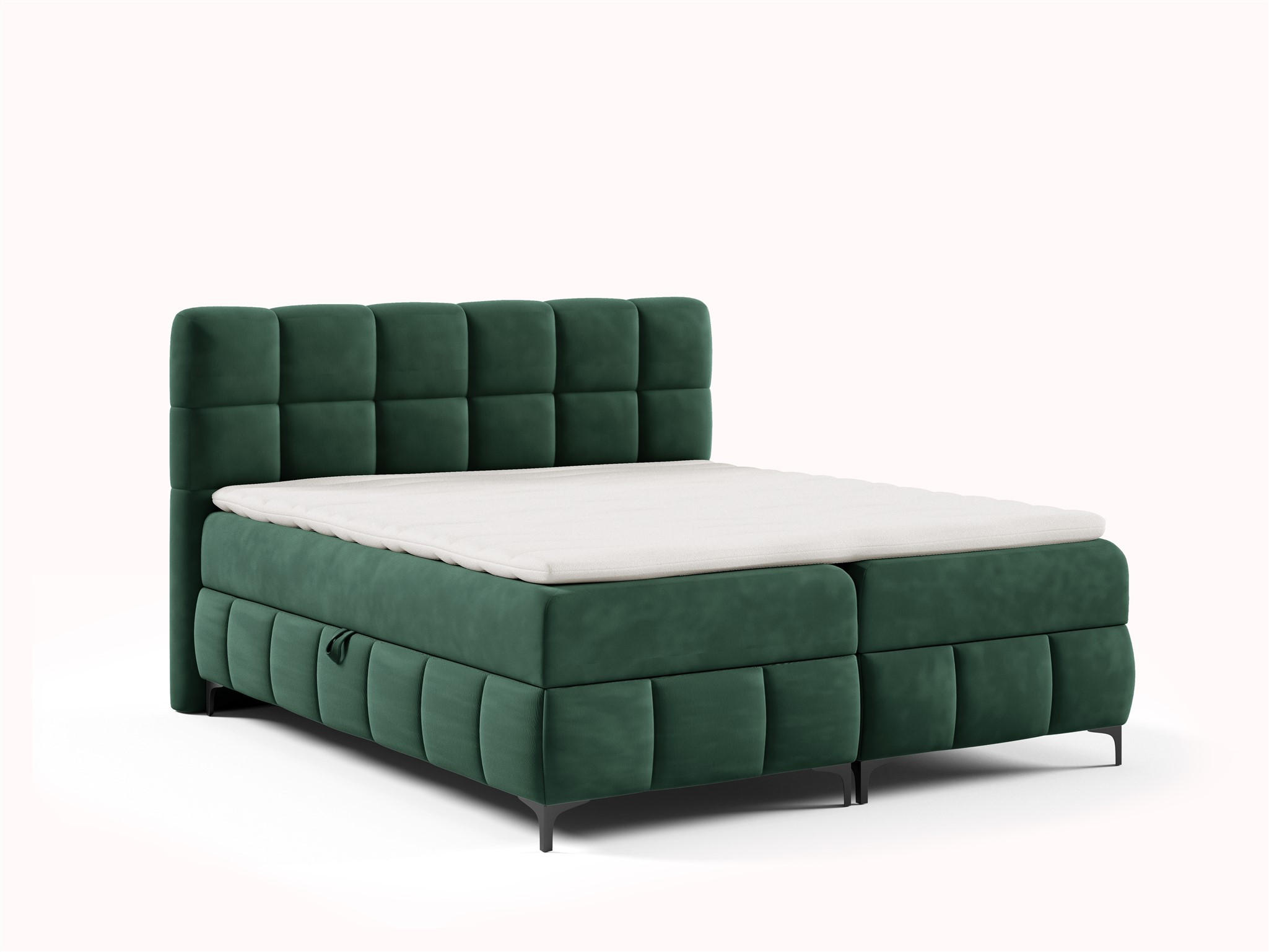 BOXBETT Sophie In Salvador - Dunkelgrün, Holzwerkstoff/Textil (100/200cm) - Fun Möbel