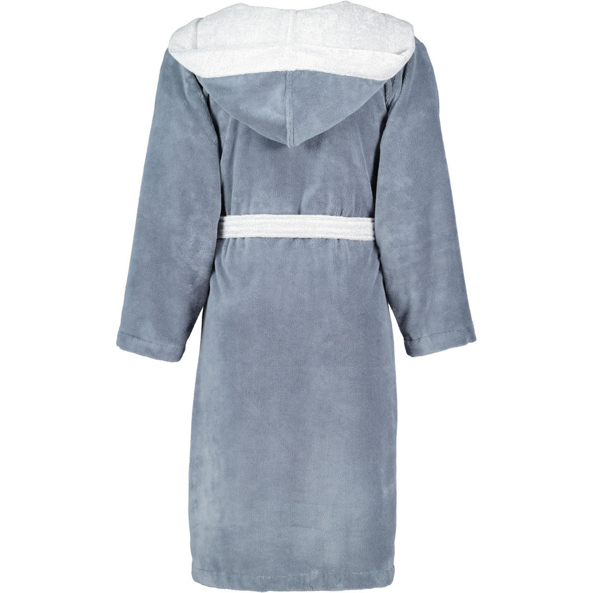 BADEMANTEL UNISEX KAPUZE POPPY FLANELL - 012 - Grau, Textil (XSnull) - Vossen