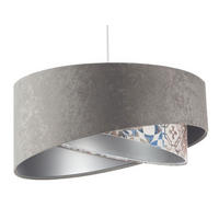 HÄNGELEUCHTE Grau 50/23 cm - Beige, Kunststoff (50/1/23cm) - ONZENO