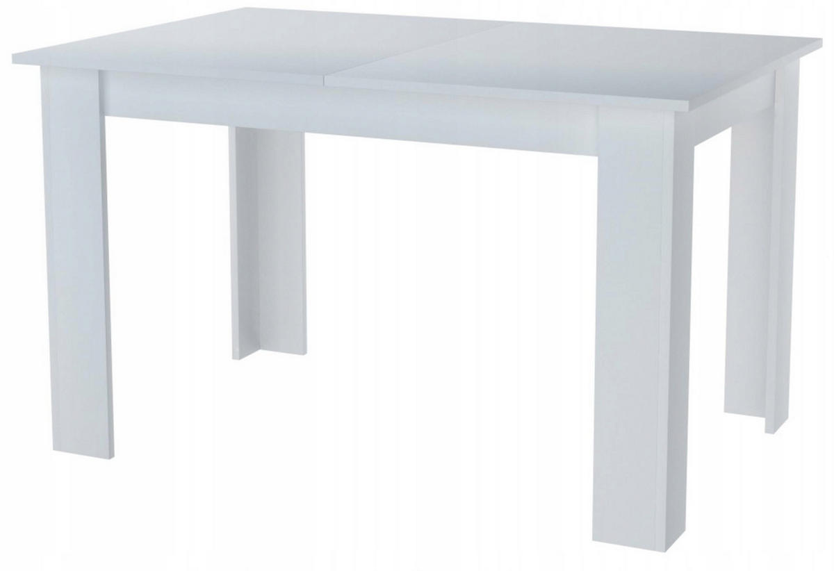 TISCH Kongo EXT Weiß 120-170/80/75 cm - Weiß, Holzwerkstoff (80/120/75cm) - Matkam Möbel