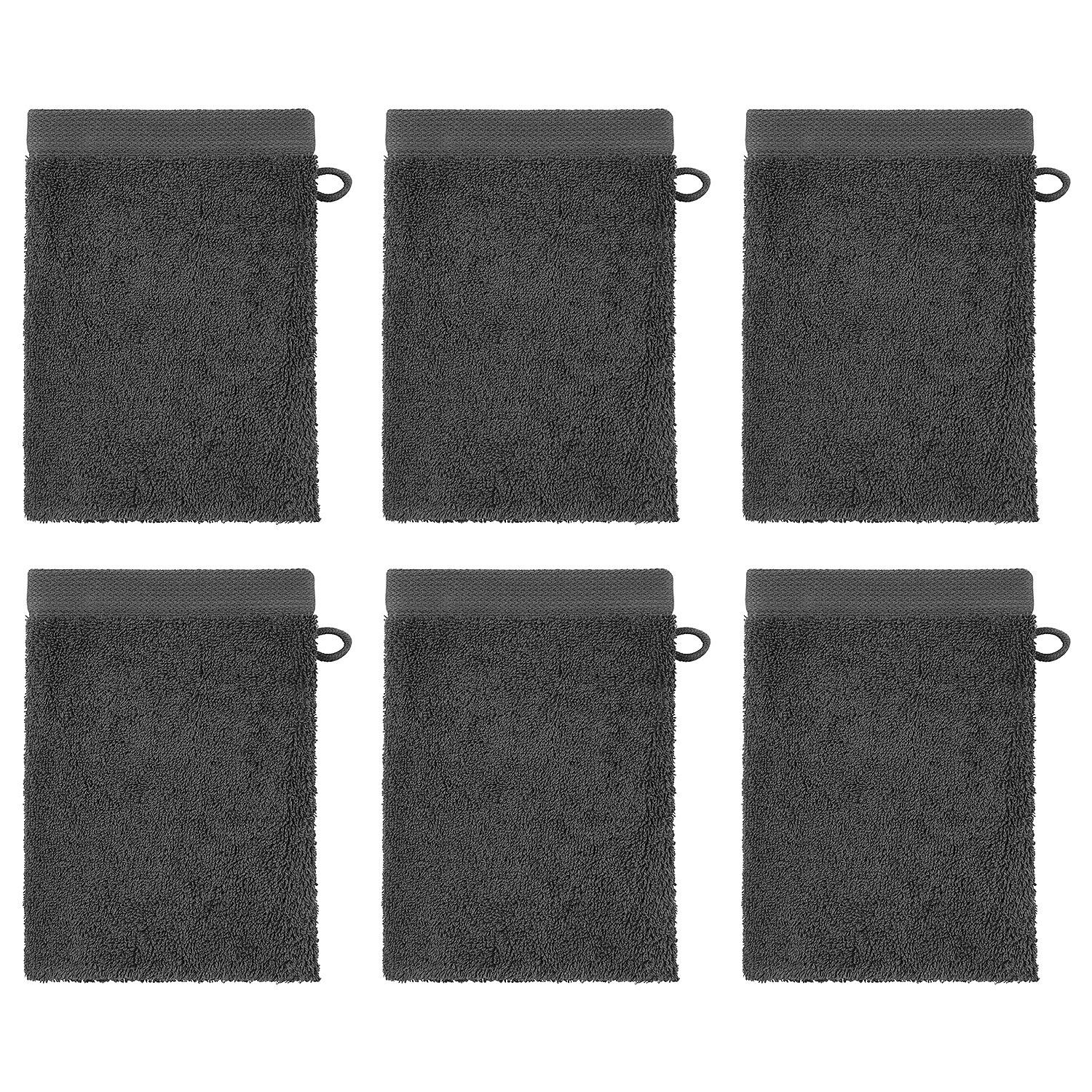 WASCHHANDSCHUH (6er Set) Fabulous - Schwarz, Textil (15/21cm) - Butlers