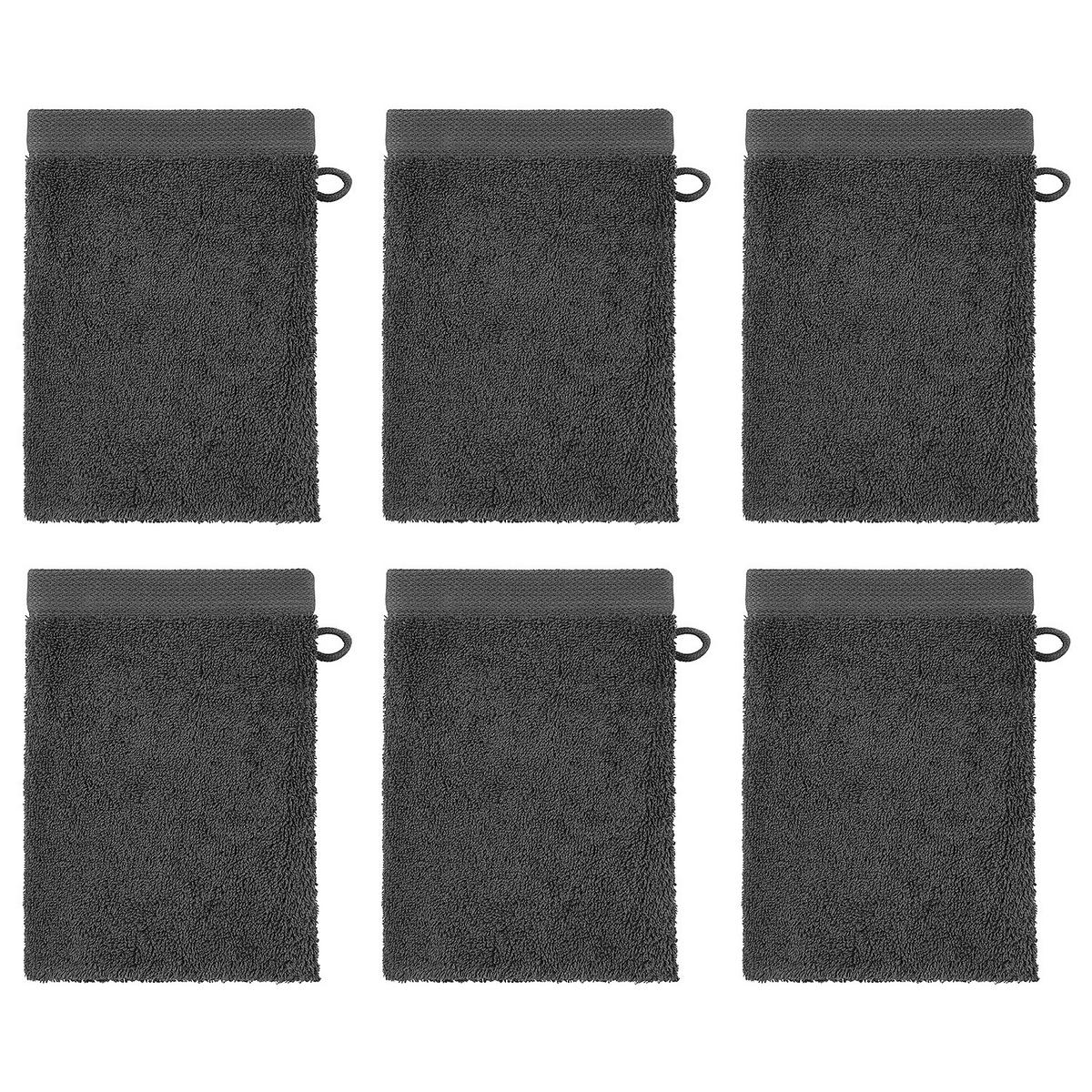 WASCHHANDSCHUH (6er Set) Fabulous - Schwarz, Textil (15/21cm) - Butlers