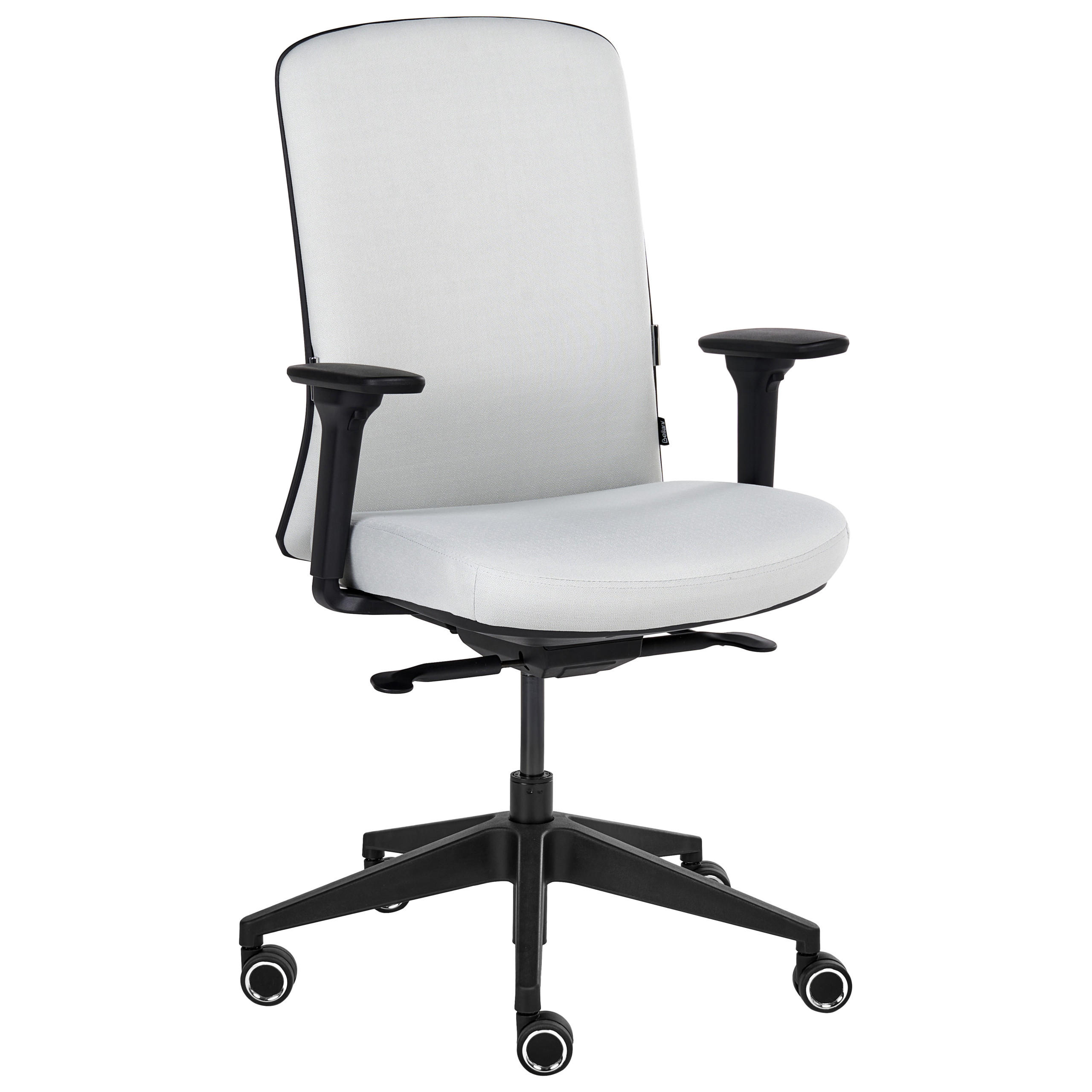 KANCELÁŘSKÁ ŽIDLE Látka Světle šedá Kamilon - šedá/černá, textil (60/98/65cm) - Beliani