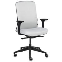 KANCELÁŘSKÁ ŽIDLE Látka Světle šedá Kamilon - šedá/černá, textil (60/98/65cm) - Beliani