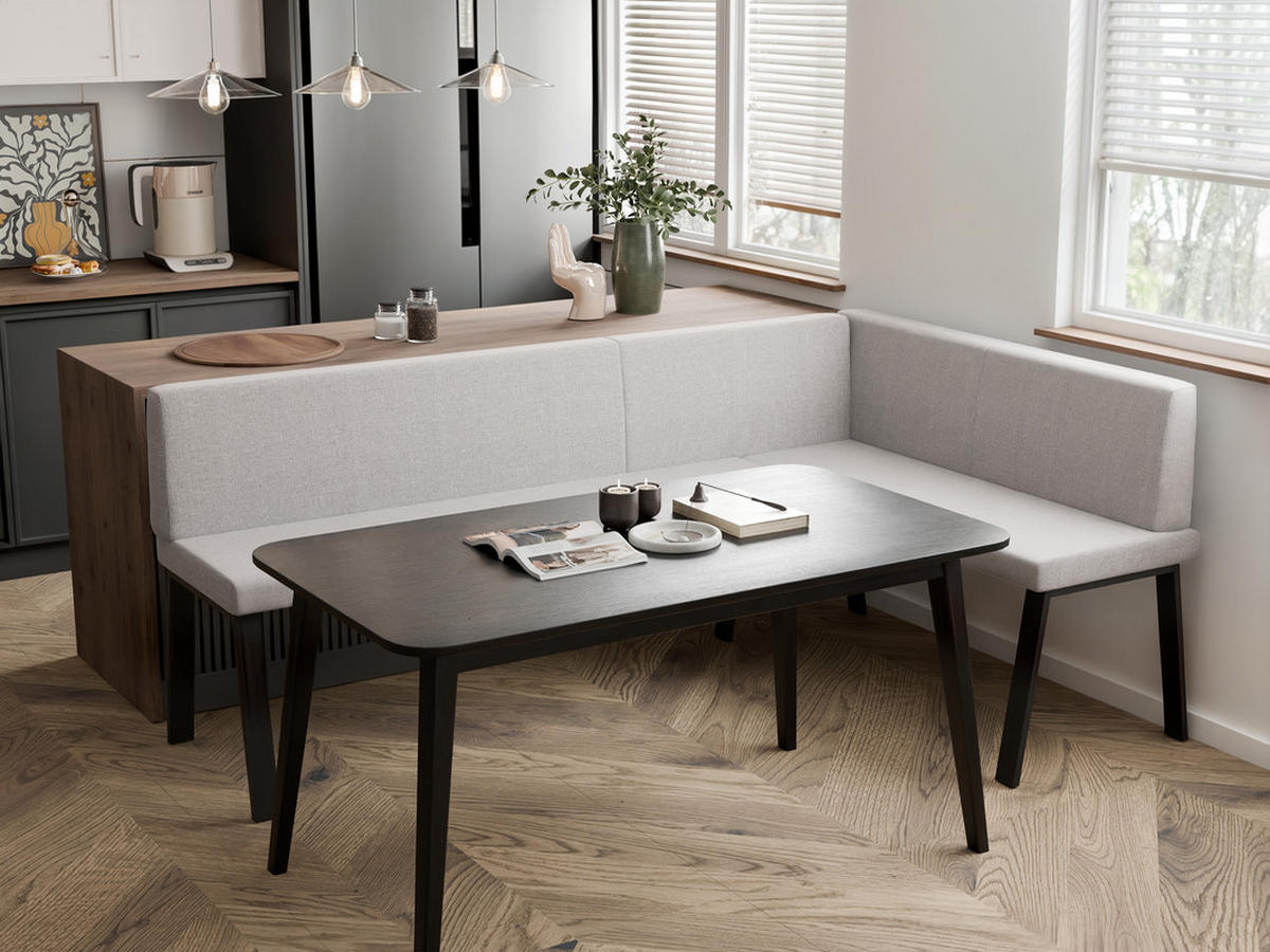 ECKBANK rechts MONO Y Webstoff glatt, 128/168 cm Beige - Beige, Textil/Metall (128/168cm) - Idohome