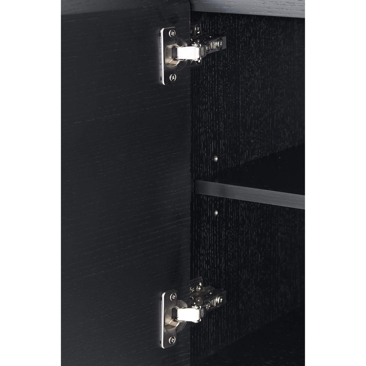 SIDEBOARD Schwarz - Schwarz, Holzwerkstoff/Metall (155/82/45cm) - Furnhouse
