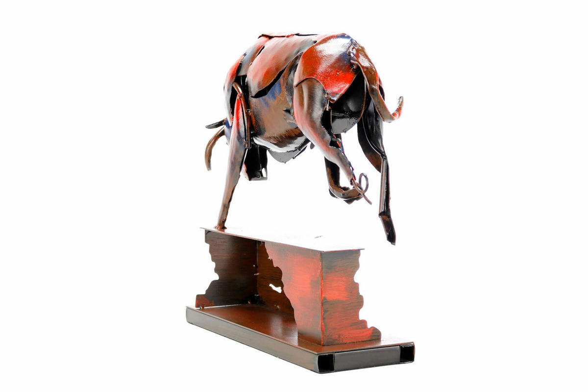 METALLSKULPTUR Rot 39/48 cm - Rot, Metall (2.9/48/12cm) - KUNSTLOFT