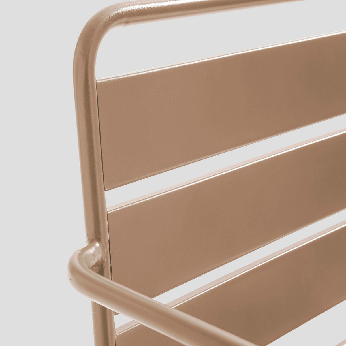 GARTENSTUHL taupefarben, Metall - Taupe, Metall (65/76/70cm) - Oviala