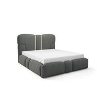 POLSTERBETT Jordan - Dunkelgrau, Holzwerkstoff/Textil (120/200cm) - Fun Möbel