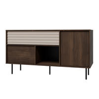 SIDEBOARD Astra Dunkles Holz und Kaschmir - Beige, Holzwerkstoff (151.5/80/40cm) - Petits-meubles