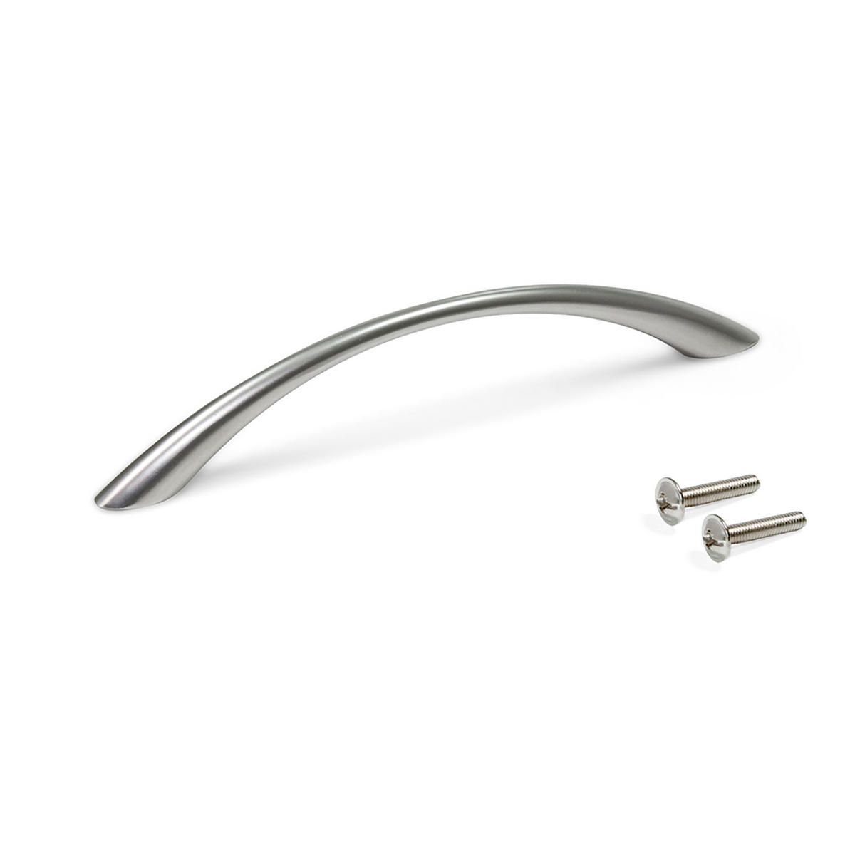 MÖBELGRIFFE Bombay, L160mm, 128mm Achsenabstand, Zamak, Nickel satiniert 20er-set - Silberfarben, Kunststoff (14/3/20cm) - EMUCA