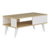 COUCHTISCH Ludvika 90/45/40 cm - Eichefarben/Weiß, Holzwerkstoff/Kunststoff (45/90/40cm) - [en.casa]
