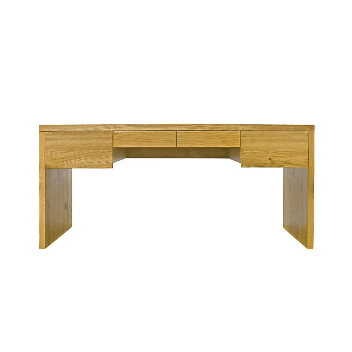 SCHREIBTISCH aus Eichenholz mit 4 Schubladen DAVOS - Eichefarben, Holz (75/170/75cm) - Rawood Furniture