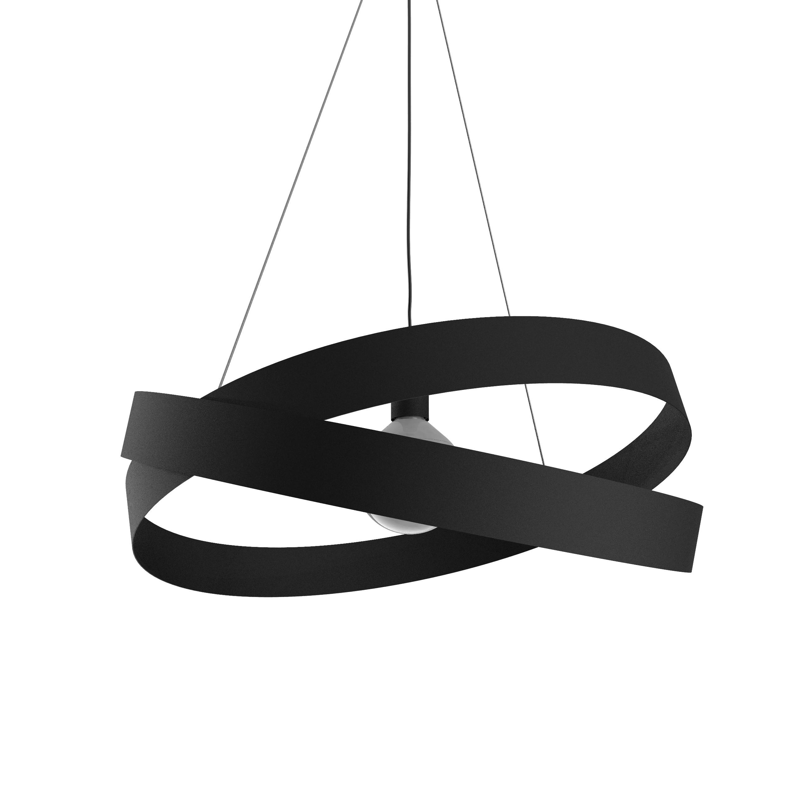 HÄNGELEUCHTE Soft D60 - Schwarz, Metall (60/60/16cm) - Lumicom
