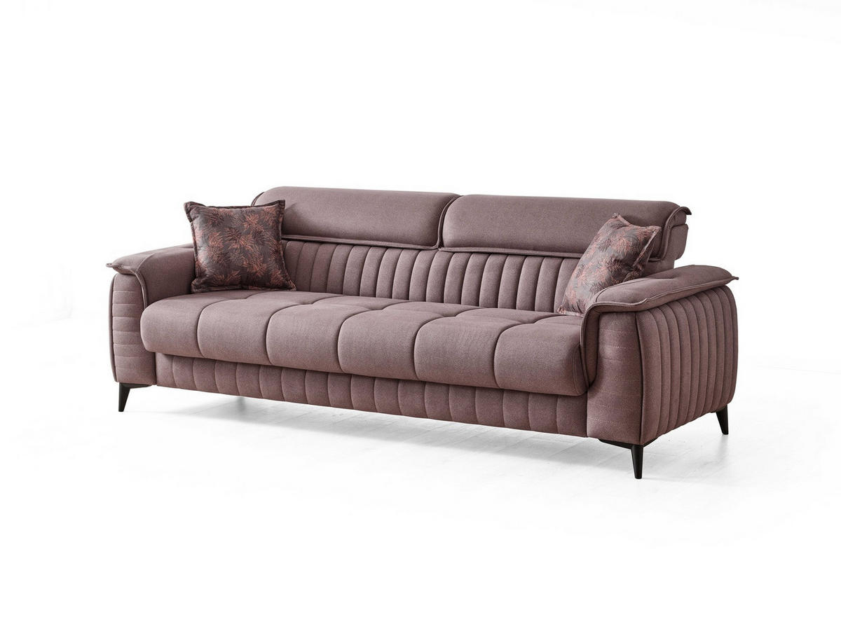 SITZGARNITUR Regina, Braun Stellvariante 2+2+1 - Braun, Holzwerkstoff/Kunststoff (178/85/95cm)