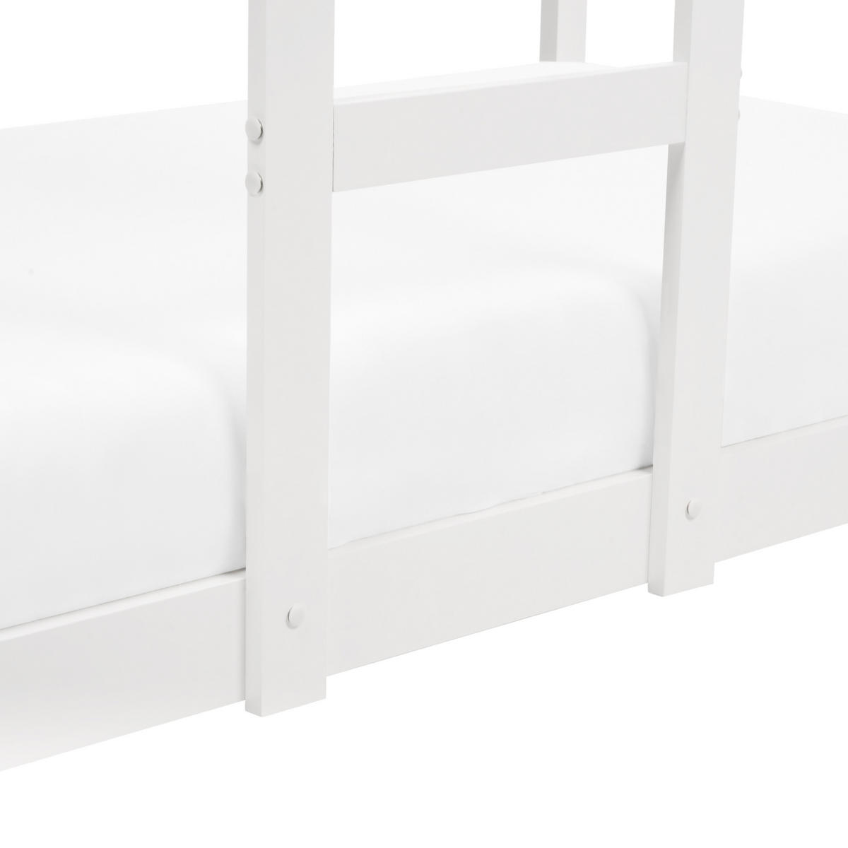 HOCHBETT 90x200 cm Weiß Labatut - Weiß, Holz (90/200cm) - Beliani