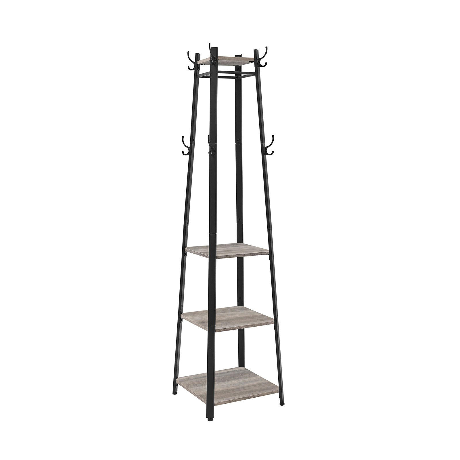 Hansiro Garderobenständer Schwarz 43x180x43 cm