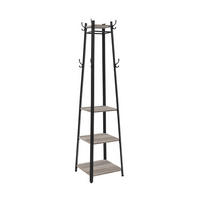 GARDEROBENSTÄNDER KLEIDERSTÄNDER - Schwarz, Holzwerkstoff (43/180/43cm) - Hansiro