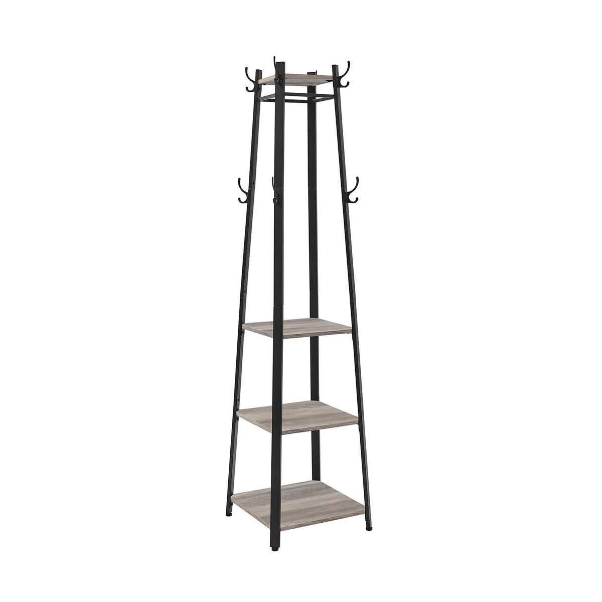 GARDEROBENSTÄNDER KLEIDERSTÄNDER - Schwarz, Holzwerkstoff (43/180/43cm) - Hansiro