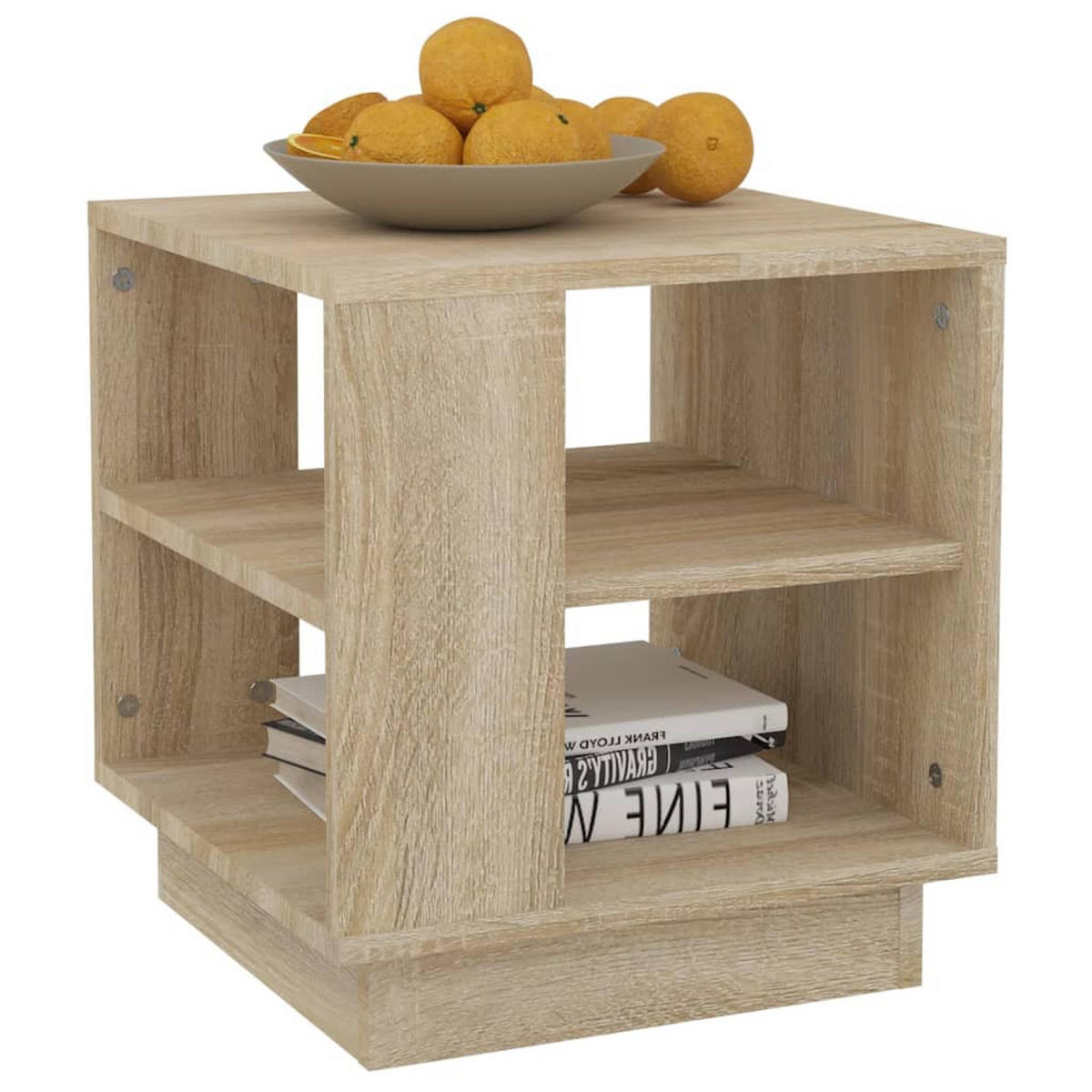 COUCHTISCH Sonoma-Eiche 40x40x43 cm Holzwerkstoff - Beige, Holzwerkstoff (40/40/43cm) - furnicato