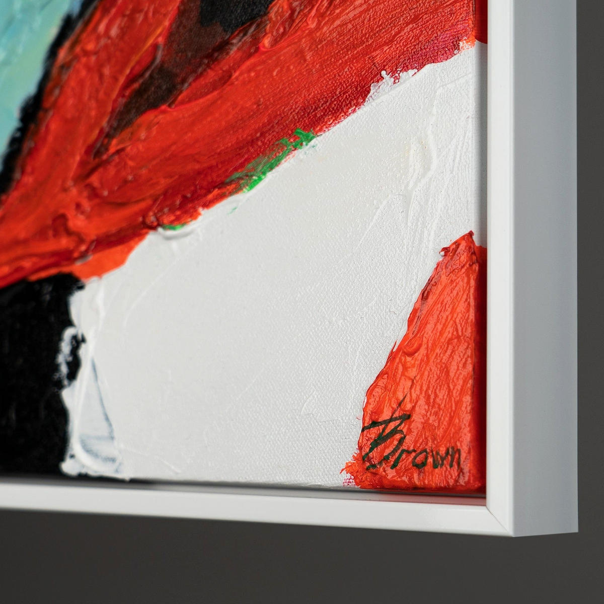 GEMÄLDE Flug der Reitkunst Schattenfugenrahmen Weiß 120x80 cm - Weiß, Holz (120/80cm) - YS-art gallery