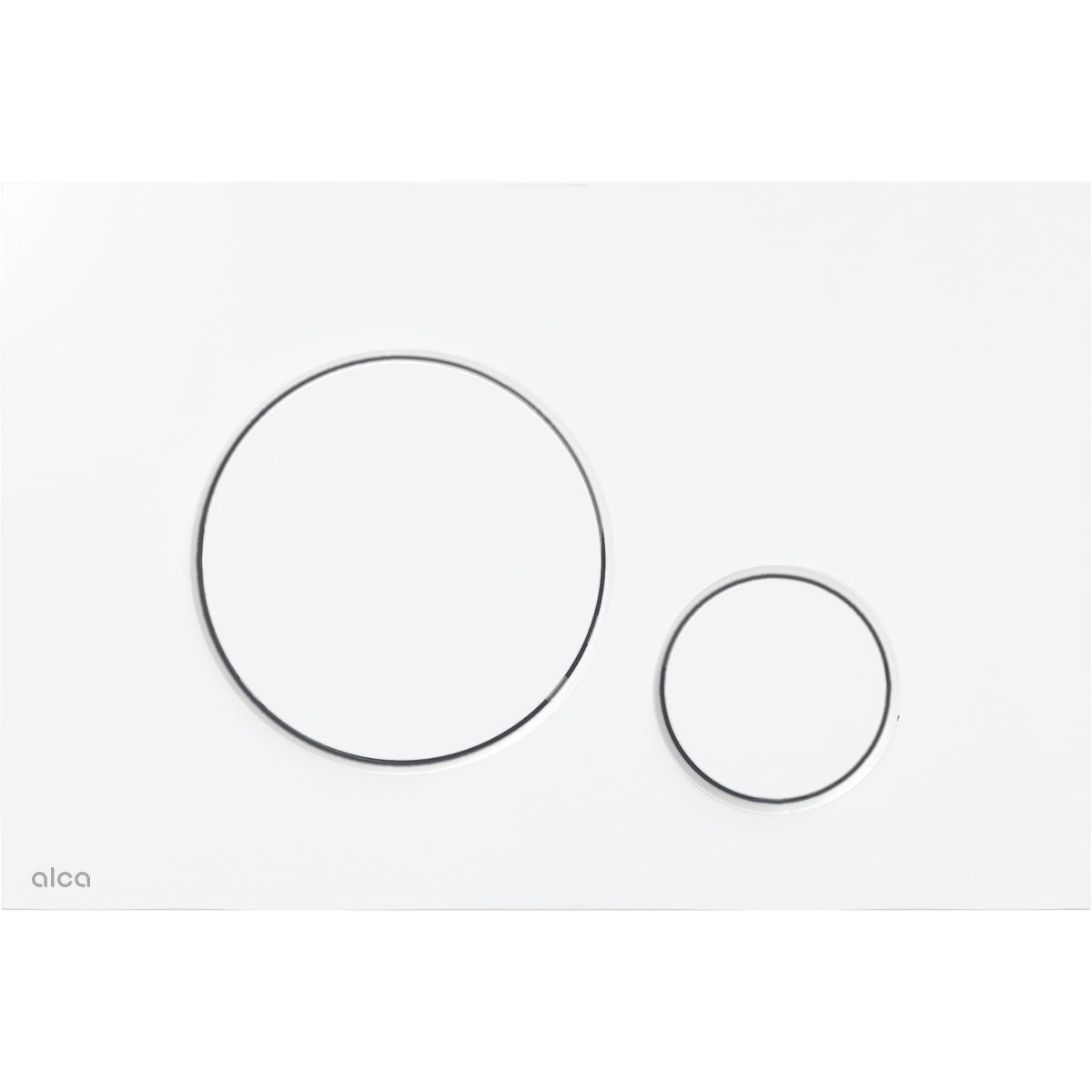 WC-SET ROLO Weiß, Slim-Sitz, Vorwandelement und Betätigungsplatte M670 Weiß THIN - Weiß, Keramik (53/119.5/48.5cm) - bad land