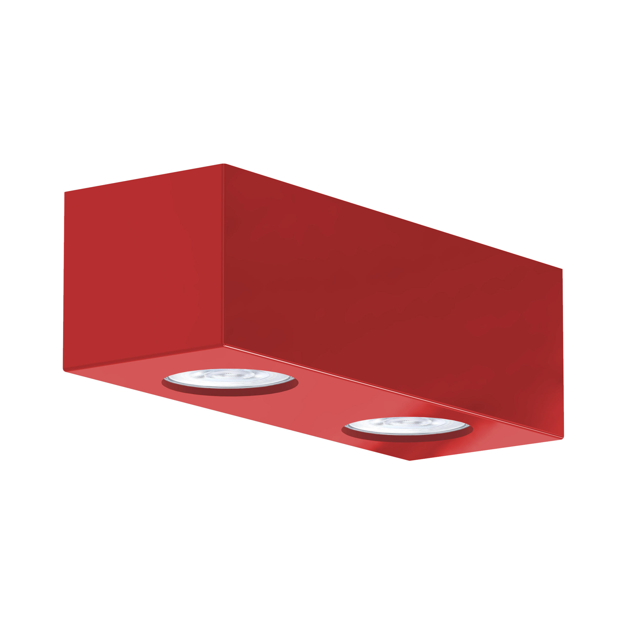 DECKENLEUCHTE - Rot, Metall (10/25/7cm) - Lumicom