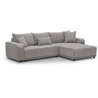 ECKSCHLAFSOFA Primo L cappuccino - Schwarz/Cappuccino, Textil (290/185cm) - Beautysofa