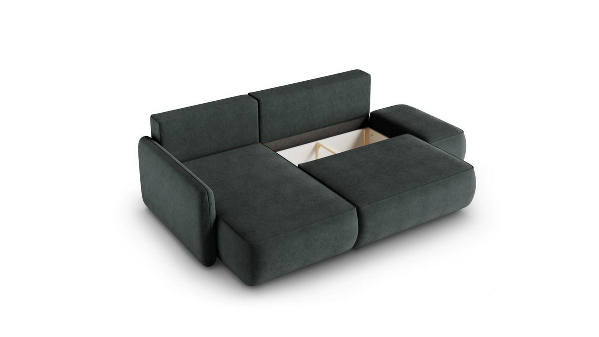 ECKSOFA mit Schlaffunktion Schwarz - Schwarz, Textil (229/148cm) - Furnisell
