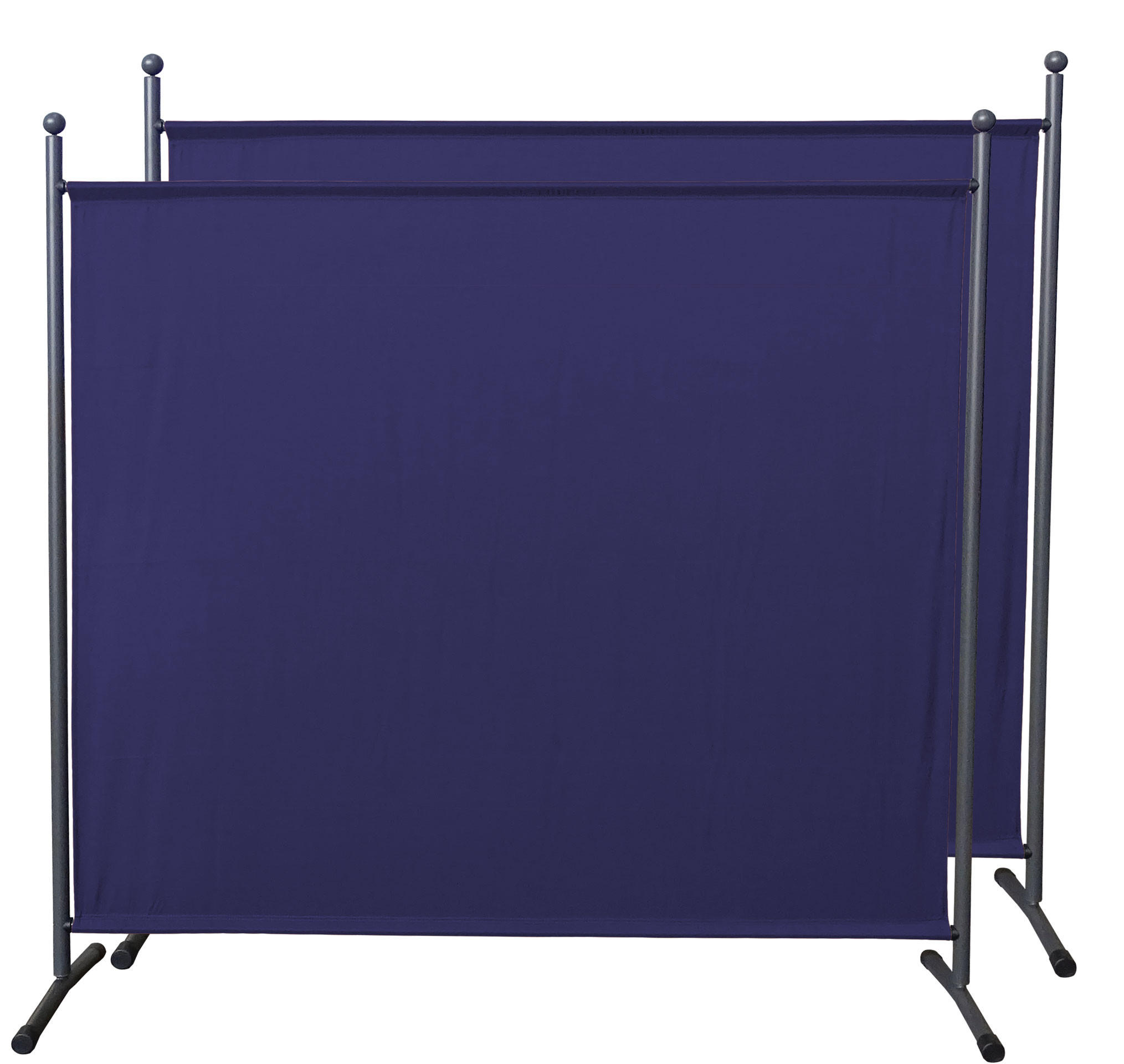 PARAVENT 2 Stück 1-tlg. 180x178 cm Blau - Blau, Metall (178/180cm) - QUICK STAR