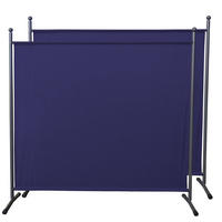 PARAVENT 2 Stück 1-tlg. 180x178 cm Blau - Blau, Metall (178/180cm) - QUICK STAR