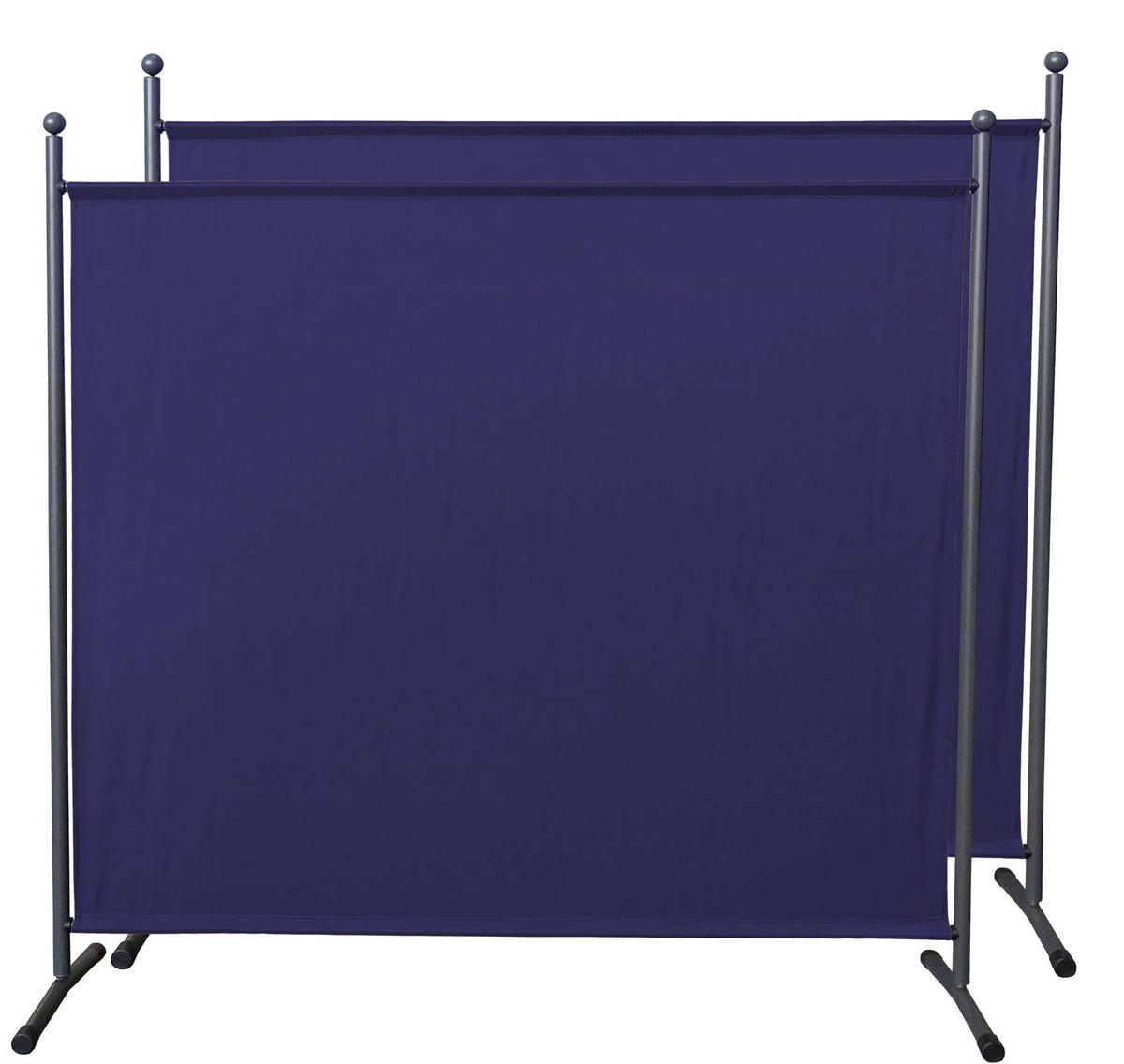 PARAVENT 2 Stück 1-tlg. 180x178 cm Blau - Blau, Metall (178/180cm) - QUICK STAR