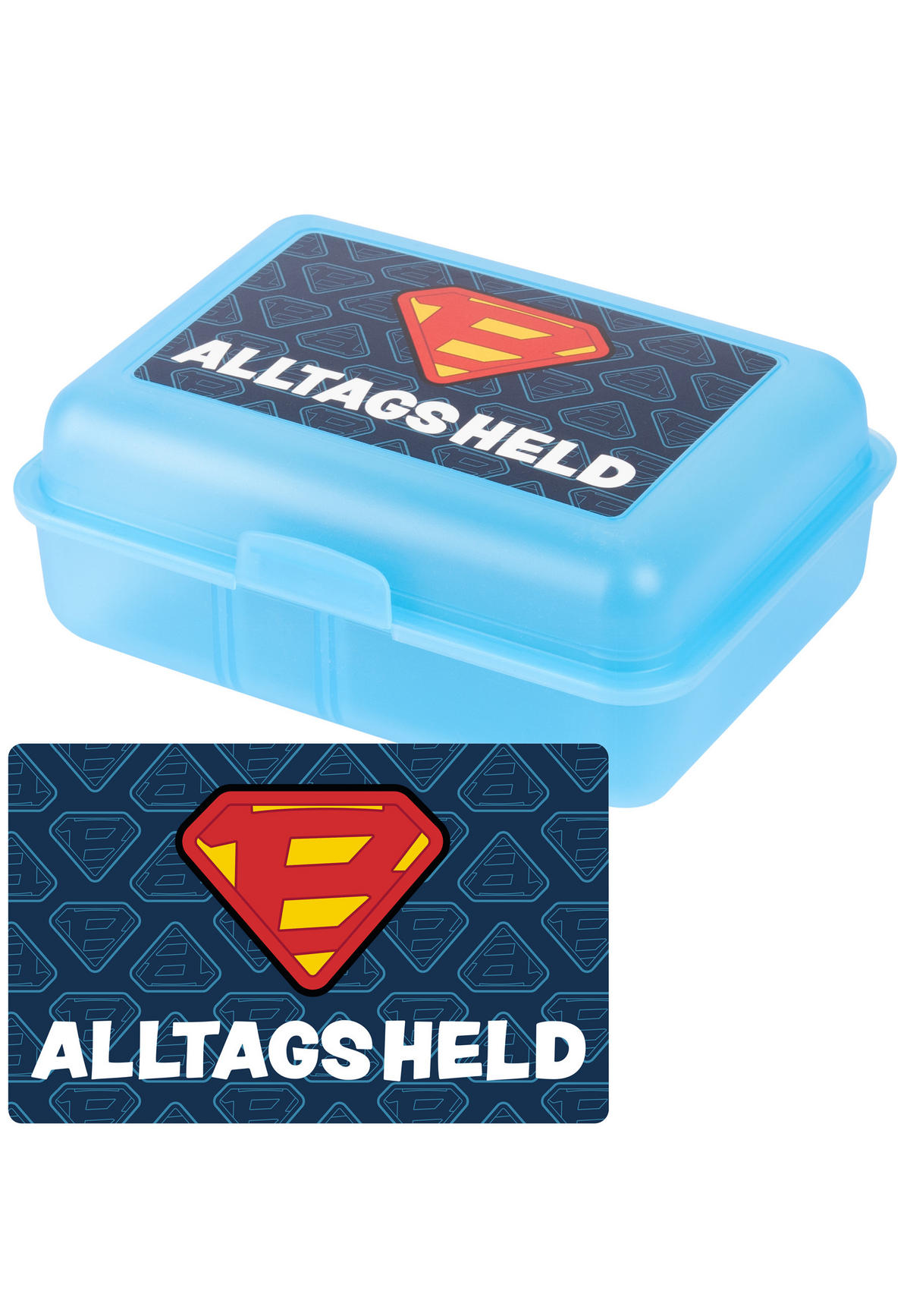 BROTDOSE Bastian Bielendorfer Alltagsheld Blau 17,5 x 12,8 x 6,9 cm - Blau, Kunststoff (17.5/6.9/12.8cm) - United Labels