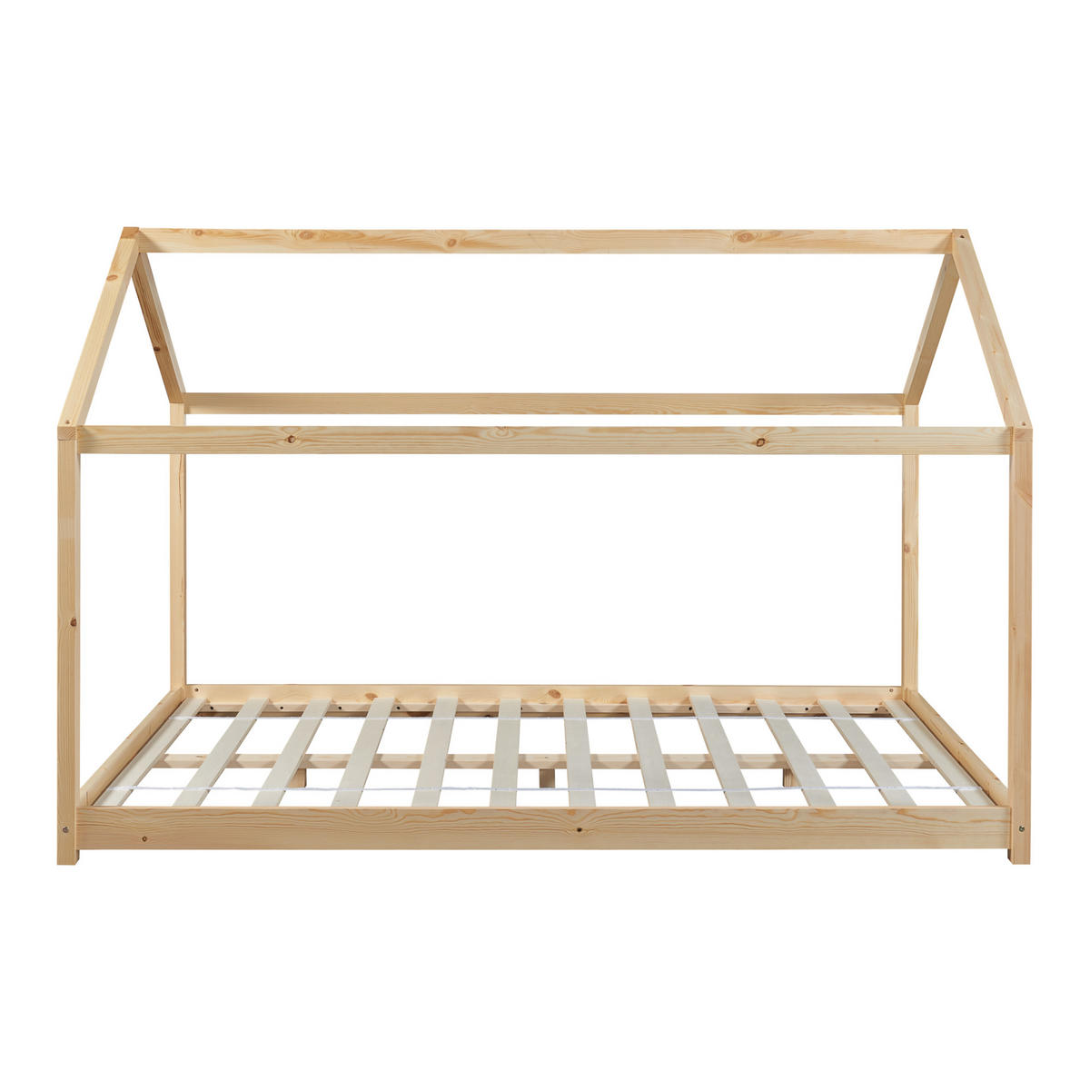 HAUSBETT Cerro - Naturfarben, Holz (140/200cm) - [en.casa]