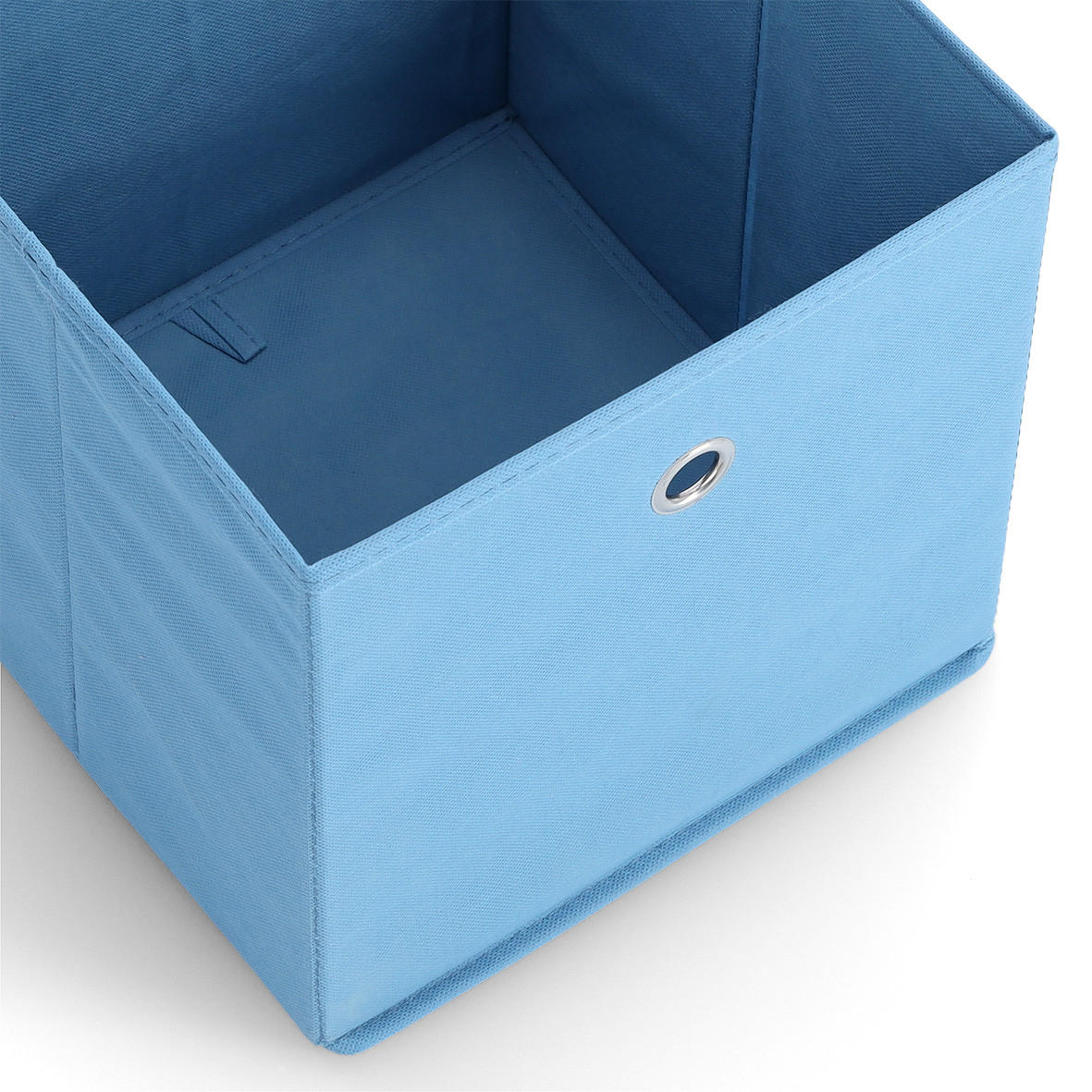 AUFBEWAHRUNGSBOX mit Griffloch, Vlies - Rauchblau - Blau, Textil (28/28/28cm) - Zeller Present