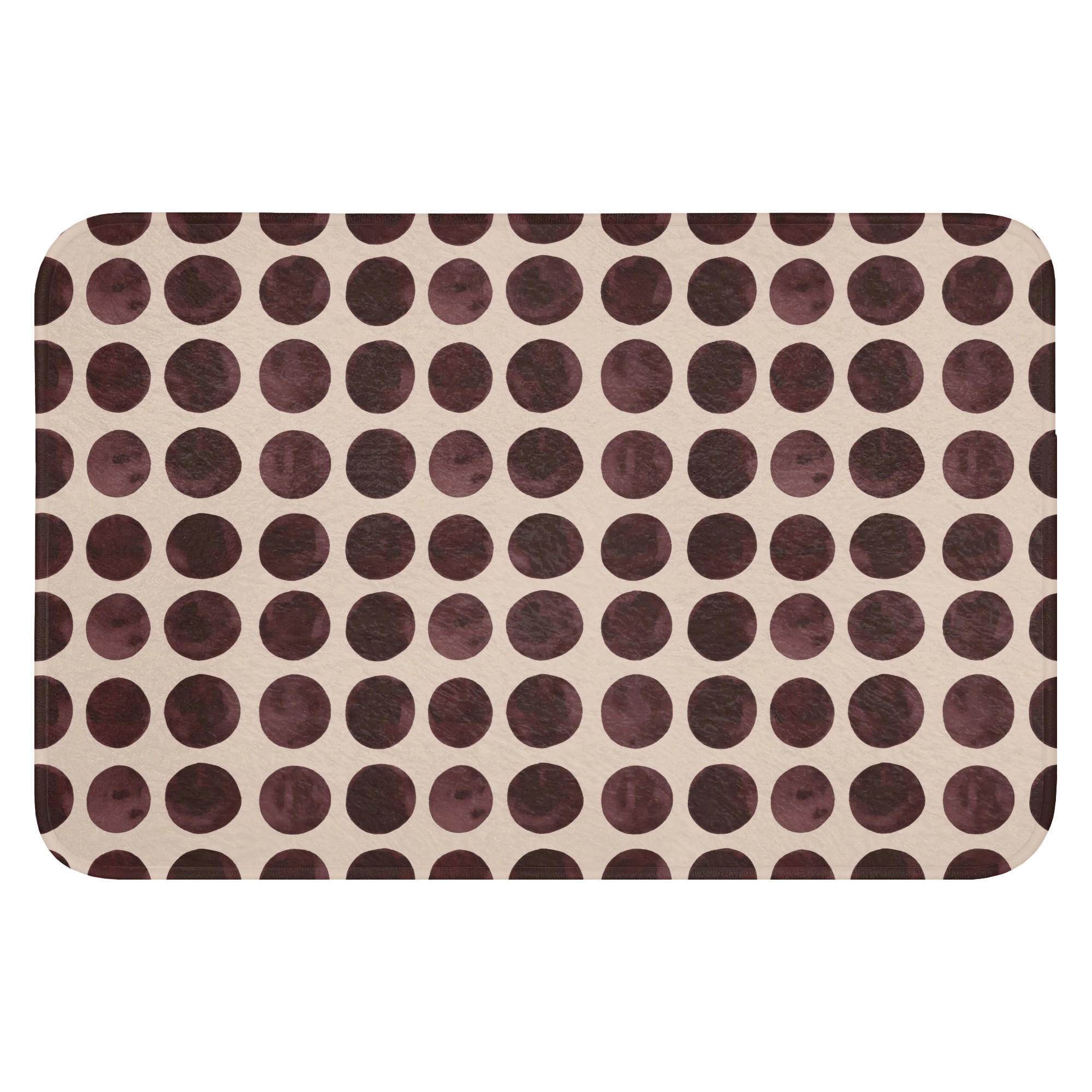 OnlyWow KOUPELNOVÁ PŘEDLOŽKA Puntíky - Vzor - Hnědý 60x40 cm