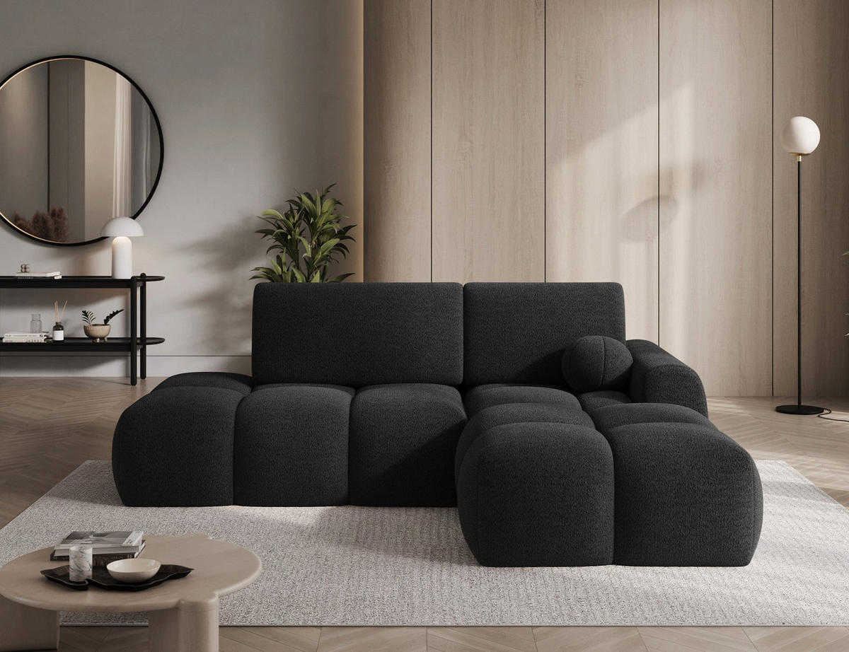ECKSOFA VITTARIO mit Schlaffunktion & Bettkasten – Modernes L-Sofa 227 cm, inklusive Kissen - Anthrazit, Kunststoff (227/95cm) - Wohnideebilder
