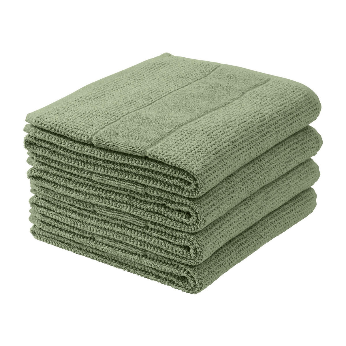 HANDTUCHSET Turin - 4-teilig - 50 x 100 cm - Grün - Grün, Textil (50/100cm) - SCHIESSER