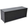 GARDEN-AUFLAGENBOX Schwarz 150x50x60 cm Poly Rattan - Schwarz, Holz (150/60/50cm) - furnicato