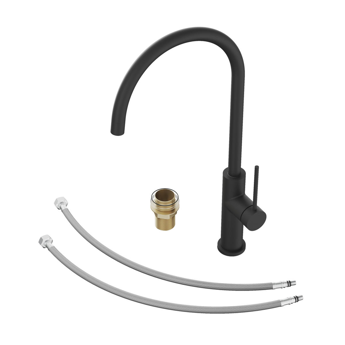 KÜCHENARMATUR Prestige SLIM Schwarz - Schwarz, Metall (23/42/23cm) - Granitan