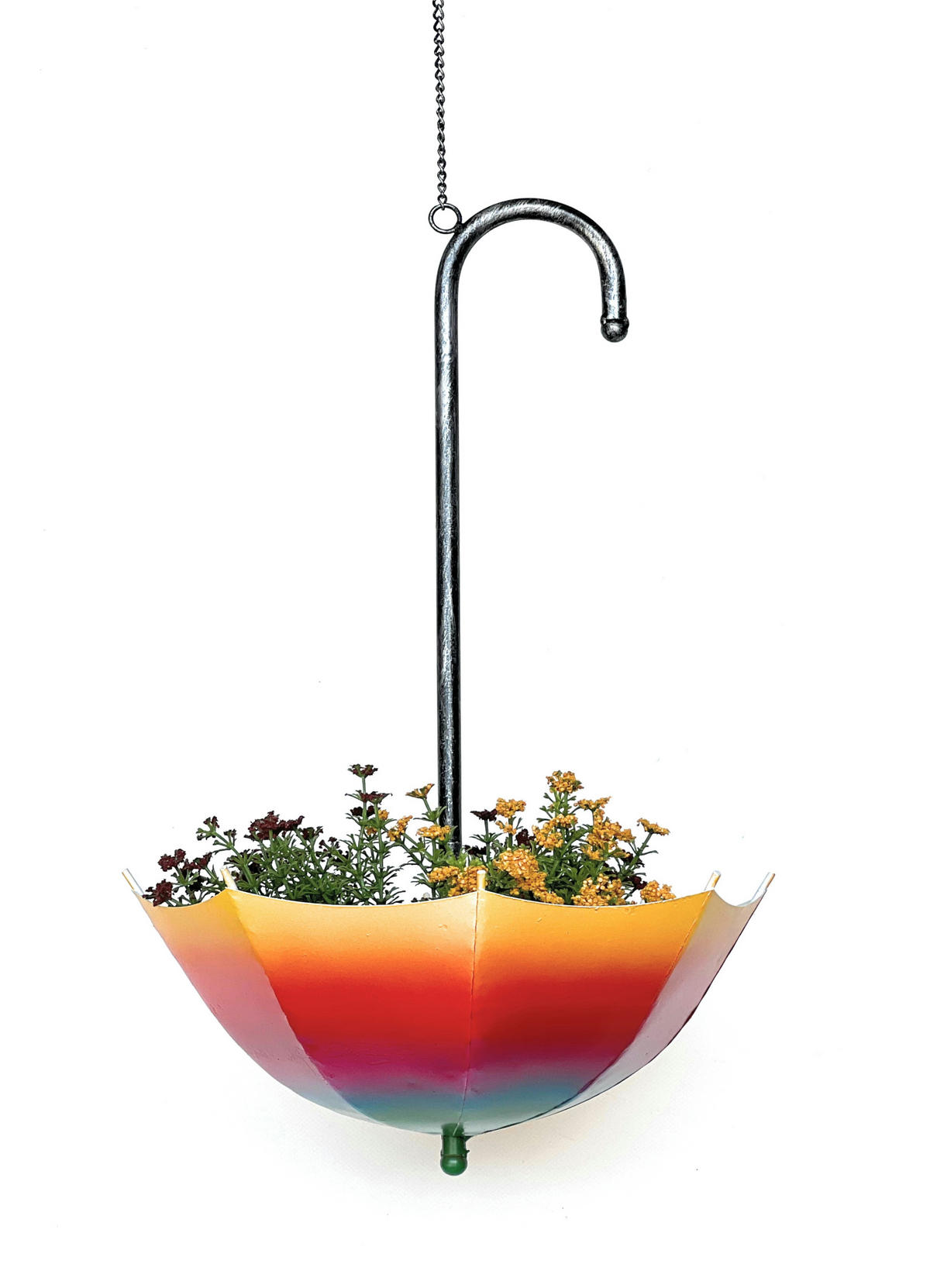BLUMENAMPEL Regenschirm Metall 72 cm 96258 L - Multicolor, Metall (28/72/28cm) - DanDiBo