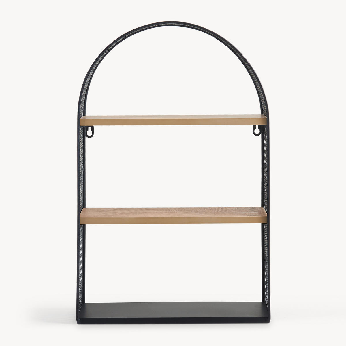 WANDREGAL Jäller II. - Schwarz, Holzwerkstoff/Metall (34.5/53/13.5cm) - [en.casa]