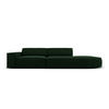 RECHTES-SOFA Jodie aus Samt flaschengrün 3 Sitzplätze - Dunkelgrün, Textil (102/70/262cm) - Micadoni